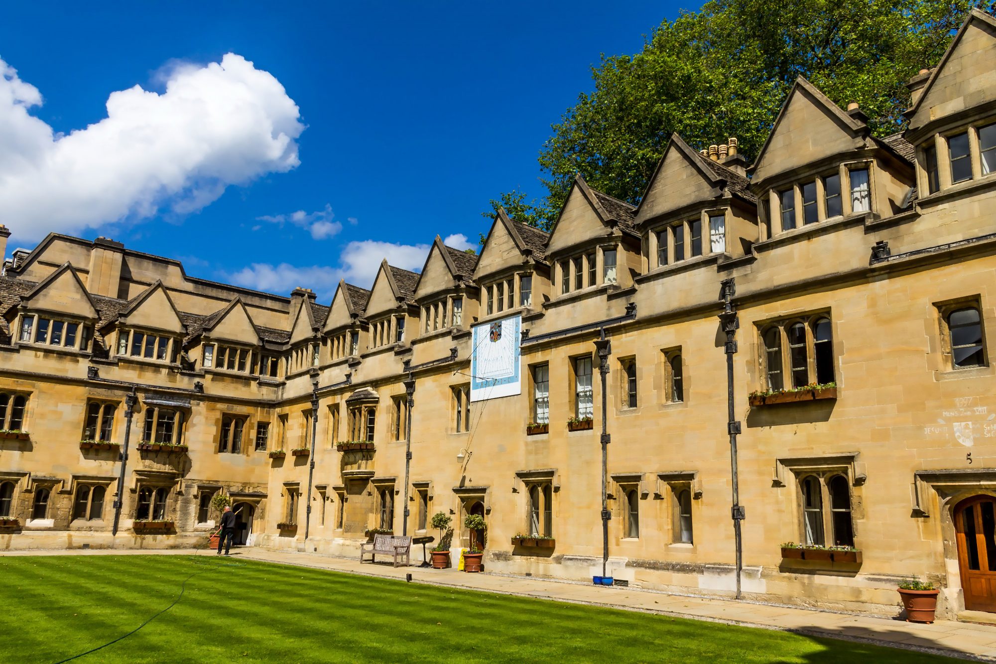 Courtyard of Old Quadrangle of Brasenose college of Oxford University Oxford translation services